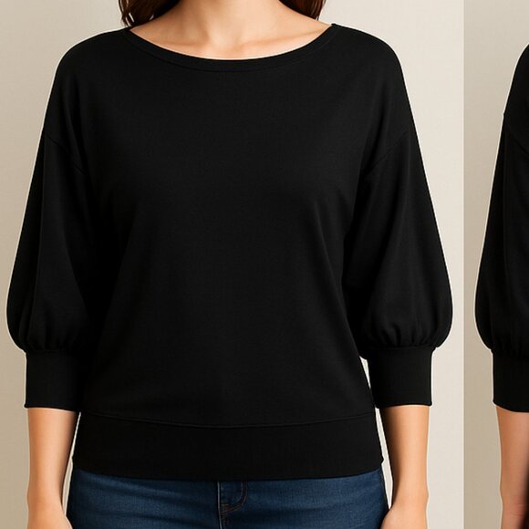 Simply Vera Vera Wang Black Dolman Sleeve Top – Size S (Polished Collection) - Picture 1 of 11